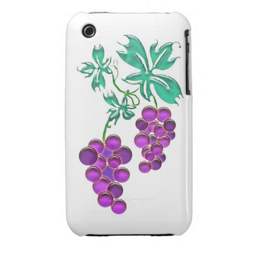 Glass Purple Grape Cluster iPhone 3 Case-Mate Cases