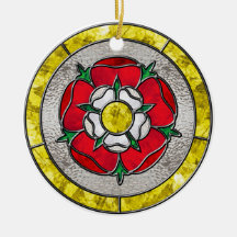 Glass Rose Christmas Ornament