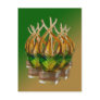 Glass Sculpture in Greens and Browns Post Cards