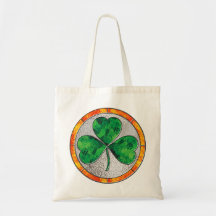 Glass Shamrock Canvas Bag