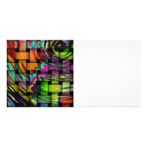 glass squares picture card