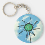 Glass Sun Sculpture in the Sky Key Chains