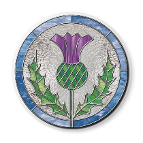 Glass Thistle Fridge Magnets