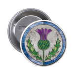 Glass Thistle Pinback Buttons