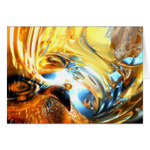 Glass Tidal Wave Abstract Card