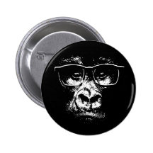 Glasses Gorilla Buttons
