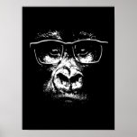 Glasses Gorilla Poster