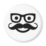glasses moustache smiley magnets