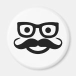 glasses moustache smiley refrigerator magnet