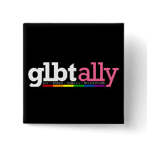 GLBT Ally Black Button