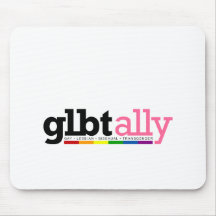 GLBT Ally White Mousepad