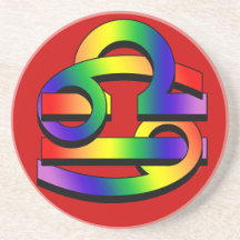 GLBT Cancer & Libra Beverage Coasters