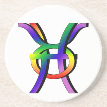 GLBT Pisces & Taurus Beverage Coasters