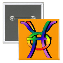 GLBT Pisces & Taurus Buttons