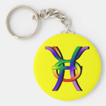 GLBT Pisces & Taurus Keychain