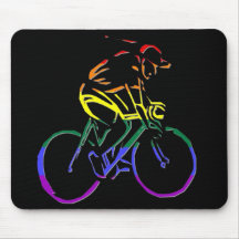 GLBT Pride Bicyclist Mouse Pad