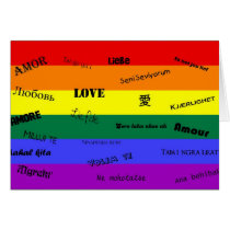 GLBT Pride: "Love" in Many Languages Cards