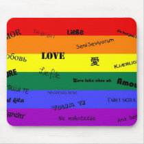 GLBT Pride: "Love" in Many Languages Mouse Pad