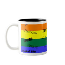 GLBT Pride: "Love" in Many Languages Mugs