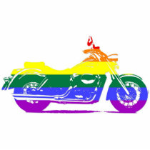 GLBT Pride Motorcycle Photo Sculpture