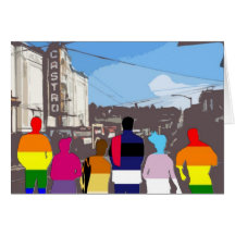 GLBT Pride People in the Castro #2 Cards