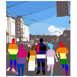 GLBT Pride People in the Castro #2 t-shirts