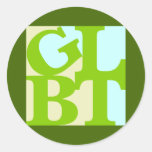 GLBT Tropo Pop Round Sticker