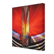 Gleaming Chrome V8 Emblem Gallery Wrapped Canvas