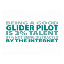 Glider Pilot 3% Talent Postcards