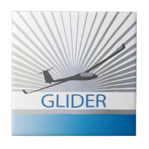 Glider Sailplane Aircraft Ceramic Tiles