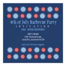 Glimmering Stars Fourth of July Party Invitations