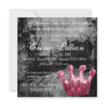 gliter punk rock princess birthday party Invite invitations