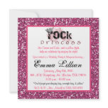 gliter punk rock princess birthday party Invite invitations