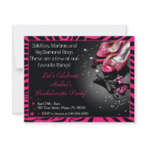 Glitter and Glam Bachelorette Party Invitations