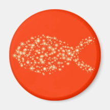 Glitter Christian Fish Symbol Refrigerator Magnets