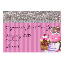 Glitter Design BAKERY  Business Card BLING TOO