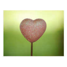 Glitter Heart Postcard