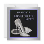 Glitter High Heels Purple Bachelorette Party invitations