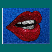 GLITTER HOT LIPS postcards