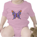 Glitter look butterfly t-shirts