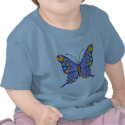 Glitter look butterfly t-shirts