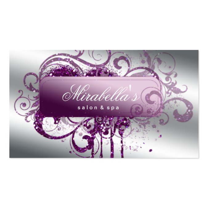 Glitter Nail Salon Appointment Elegant Bling Business Card Templates