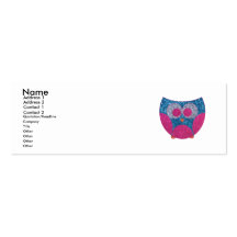 Glitter owl business cards