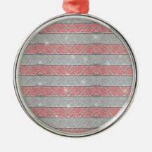 Glitter Striped Zig Zag Christmas Tree Ornaments