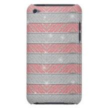 Glitter Striped Zig Zag iPod Case-Mate Cases