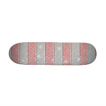 Glitter Striped Zig Zag Skate Board Deck