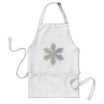 Glittery Snowflake Aprons