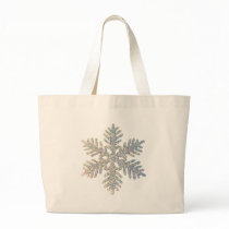 Glittery Snowflake Canvas Bag