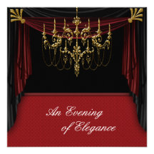 Glitz Glamour Black Tie Prom Invitations