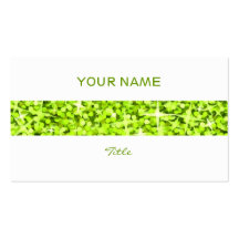 Glitz Lime stripe business card white back
